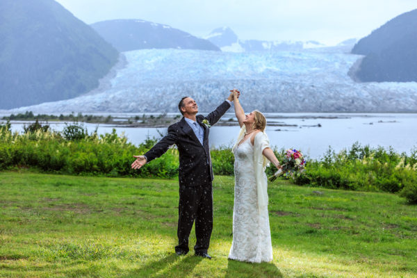 Alaska Destination Wedding via Floatplane at Taku Lodge in Juneau - Julie & HJ